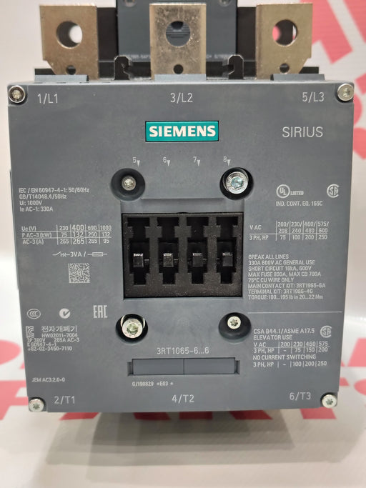 SIEMENS Contactor 3RT1065-6AP36