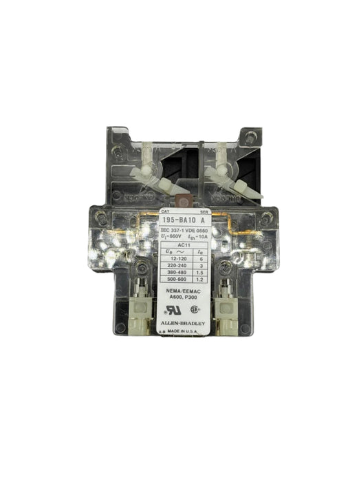 ALLEN BRADLEY AUXILIARY SWITCH 195-BA10