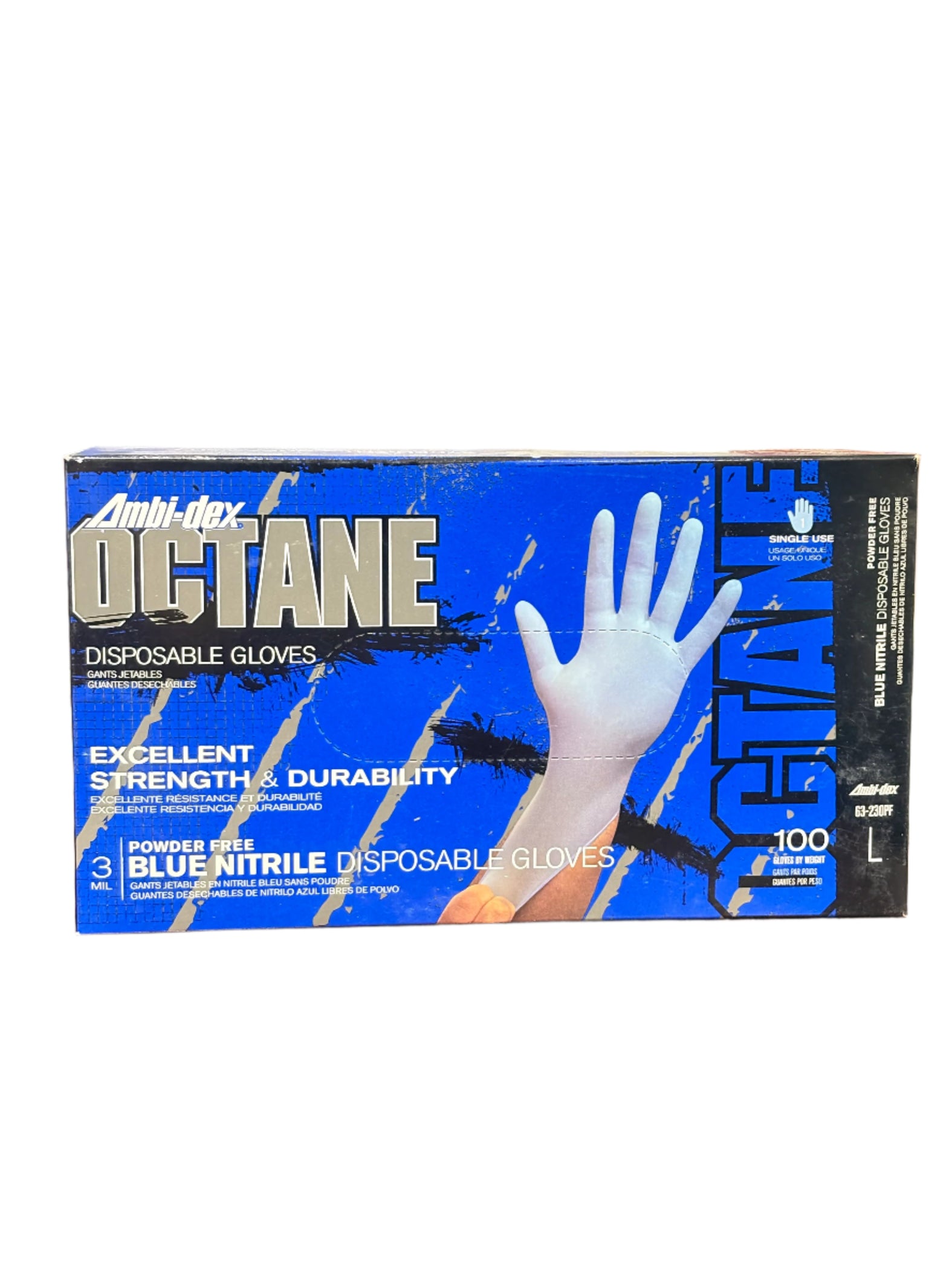 O2 Octane Gloves Ambi-dex Octane 3mil Nitrile Gloves L-Size — North East Escalator Parts