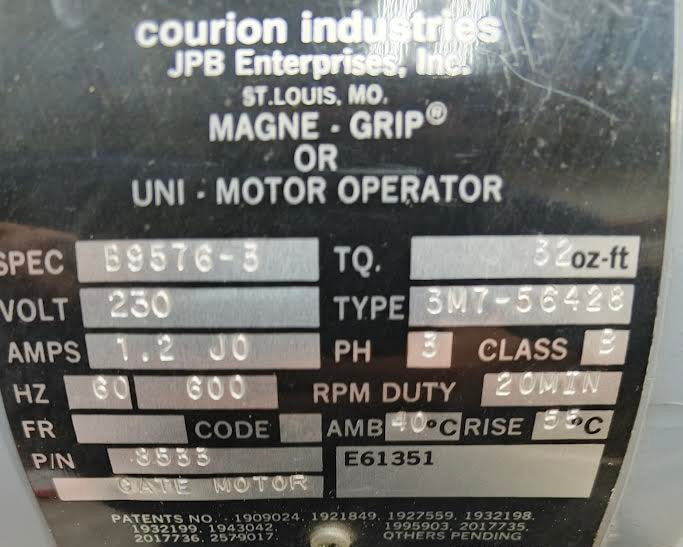 Curion Industries Uni Motor Operator B9576-3 - NEEEP.COM