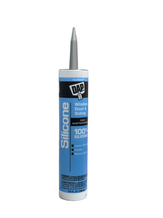 DAP 100% Silicone Sealant, Aluminum - neeep.com