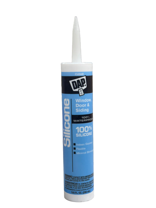 DAP 100% Silicone Sealant, Clear 9.8 oz - NEEEP.COM