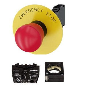 SIEMENS Mushroom Emergency Stop Push Button 3SU1100-1HA20-1FG0 - NEEP