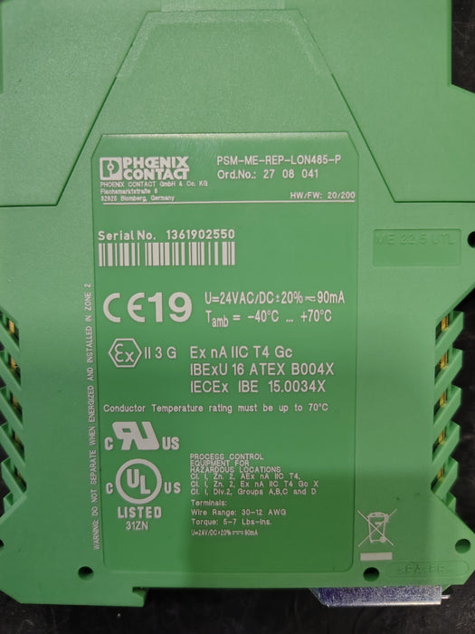 Phoenix Contact PSM-ME-REP LON485-P Repeater - NEEEP