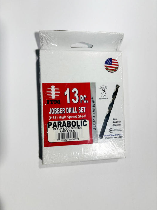 ITM 13 Pcs Parabolic Jobber Drill Set (HSS) PB-13 - NEEEP.COM