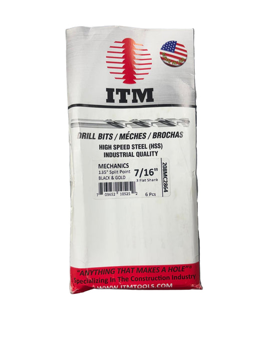 ITM Mechanics Drill Bits 7/16" 208MC2864 - NEEEP.COM