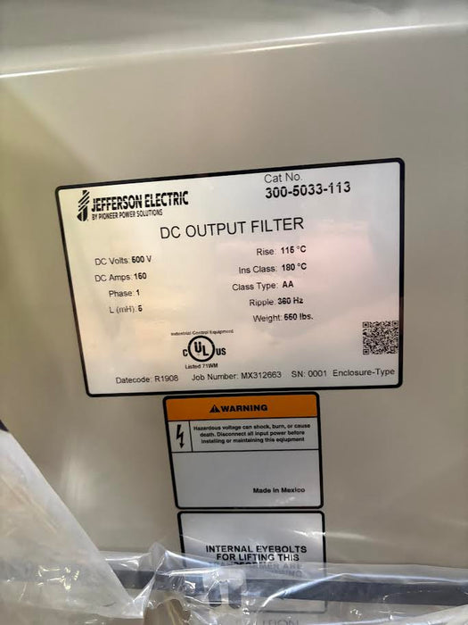 Jefferson Electric DC Output Filter Transformer 300-5033-113 - NEEEP.COM