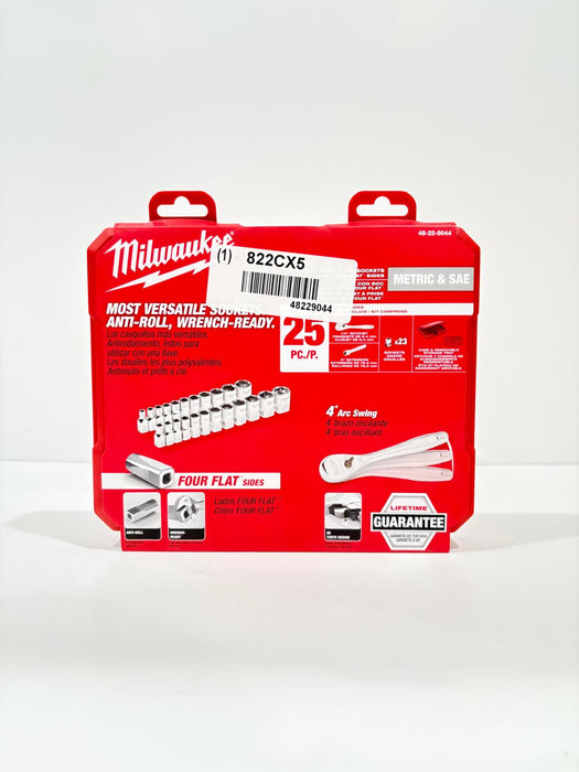 Milwaukee 25 Pcs Ratchet and Socket Set - NEEEP.COM