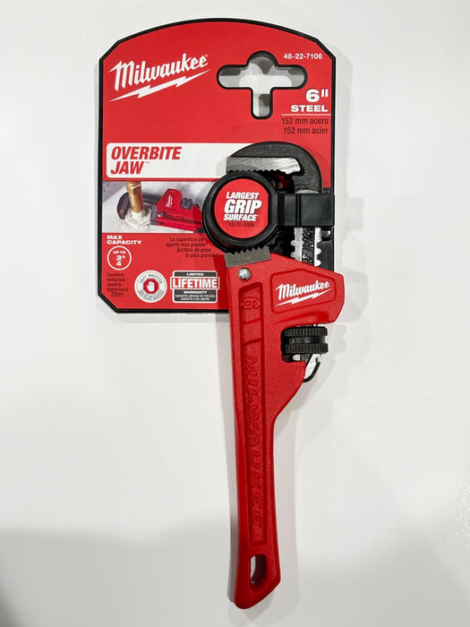 Milwaukee 6 Inch Ergonomic Pipe Wrench - NEEEP.COM