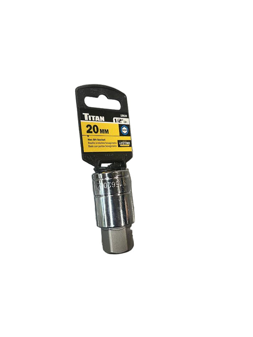 Titan Tools® 1/2" Drive 20mm Metric Hex Bit Socket - neeep.com