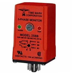 Time Mark Corp. 3-Phase Monitor 258B-240VAC — North East Escalator Parts