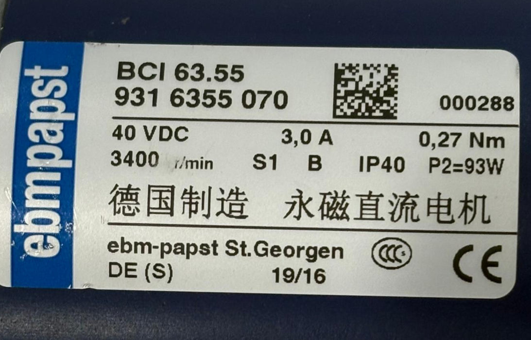 BCI 63.55 Ebmpapst 602748 G03 Motor