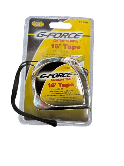 G-Force Chrome Measure Tape 16ft